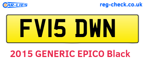 FV15DWN are the vehicle registration plates.