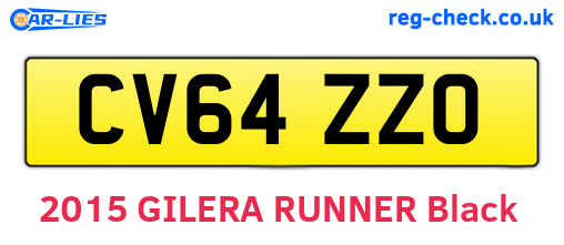 CV64ZZO are the vehicle registration plates.