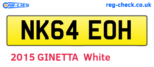 NK64EOH are the vehicle registration plates.