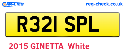 R321SPL are the vehicle registration plates.