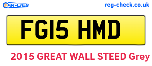 FG15HMD are the vehicle registration plates.