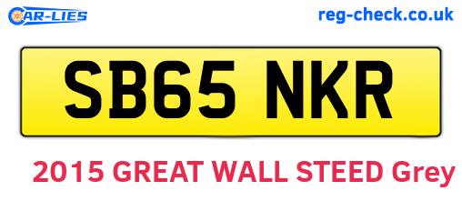 SB65NKR are the vehicle registration plates.