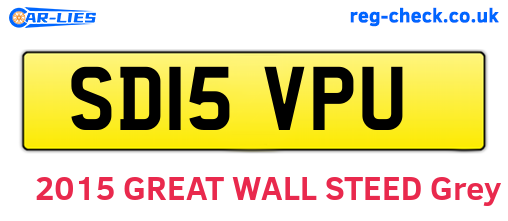 SD15VPU are the vehicle registration plates.