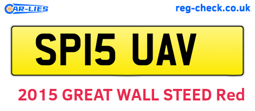 SP15UAV are the vehicle registration plates.