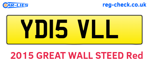 YD15VLL are the vehicle registration plates.