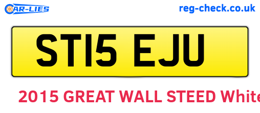 ST15EJU are the vehicle registration plates.