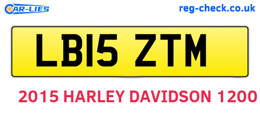 LB15ZTM are the vehicle registration plates.