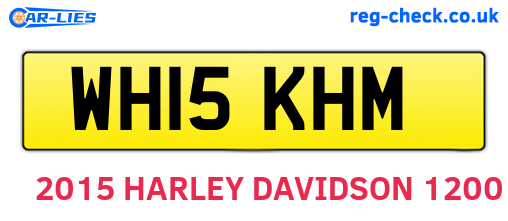 WH15KHM are the vehicle registration plates.