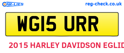 WG15URR are the vehicle registration plates.