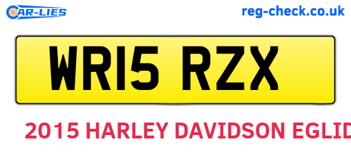WR15RZX are the vehicle registration plates.