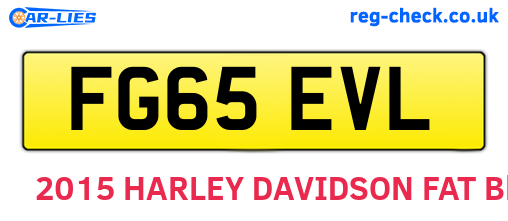 FG65EVL are the vehicle registration plates.
