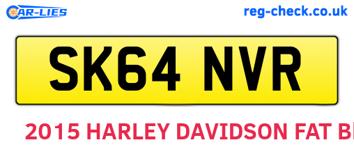 SK64NVR are the vehicle registration plates.