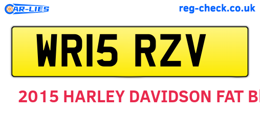 WR15RZV are the vehicle registration plates.