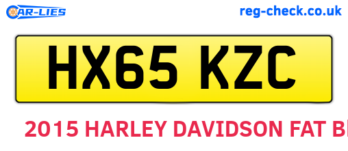 HX65KZC are the vehicle registration plates.