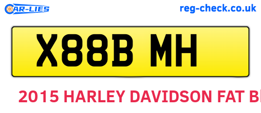 X88BMH are the vehicle registration plates.