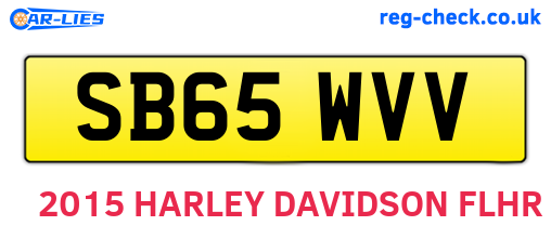 SB65WVV are the vehicle registration plates.