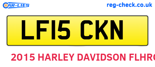 LF15CKN are the vehicle registration plates.
