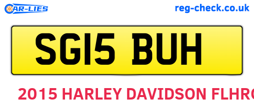 SG15BUH are the vehicle registration plates.