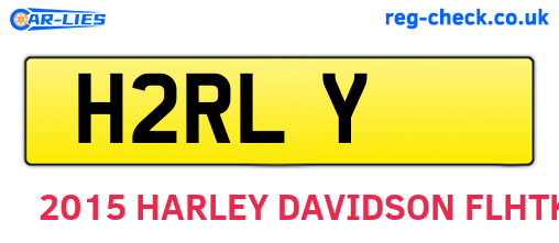 H2RLY are the vehicle registration plates.