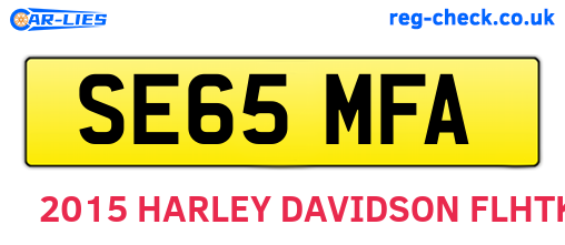SE65MFA are the vehicle registration plates.