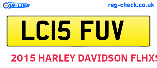 LC15FUV are the vehicle registration plates.