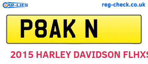 P8AKN are the vehicle registration plates.