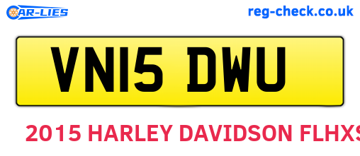 VN15DWU are the vehicle registration plates.
