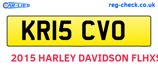 KR15CVO are the vehicle registration plates.