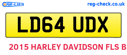LD64UDX are the vehicle registration plates.