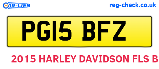 PG15BFZ are the vehicle registration plates.