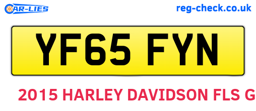 YF65FYN are the vehicle registration plates.