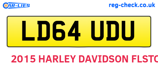 LD64UDU are the vehicle registration plates.