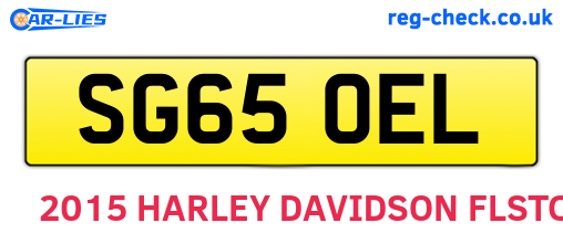 SG65OEL are the vehicle registration plates.