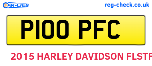 P100PFC are the vehicle registration plates.
