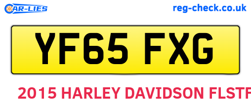 YF65FXG are the vehicle registration plates.