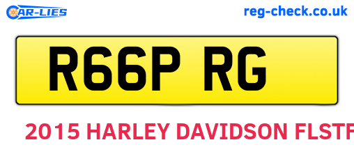 R66PRG are the vehicle registration plates.
