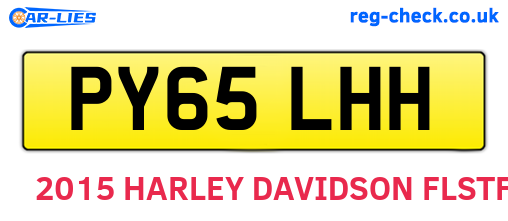 PY65LHH are the vehicle registration plates.