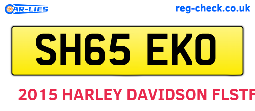 SH65EKO are the vehicle registration plates.
