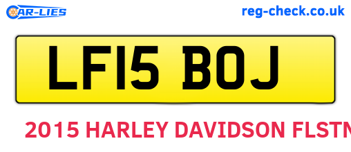 LF15BOJ are the vehicle registration plates.