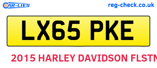 LX65PKE are the vehicle registration plates.