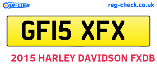 GF15XFX are the vehicle registration plates.