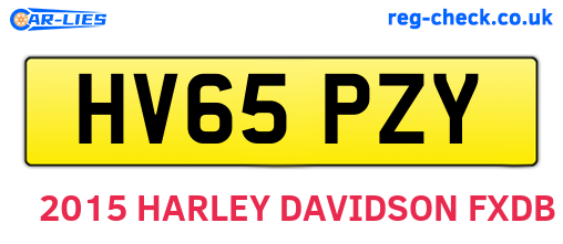 HV65PZY are the vehicle registration plates.