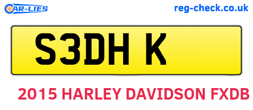 S3DHK are the vehicle registration plates.