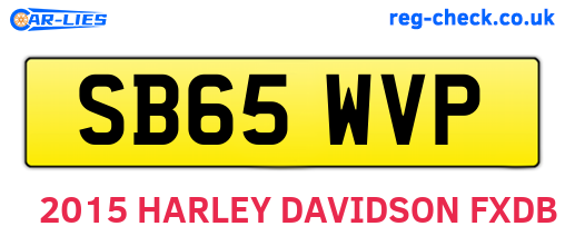 SB65WVP are the vehicle registration plates.