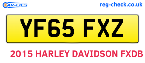 YF65FXZ are the vehicle registration plates.