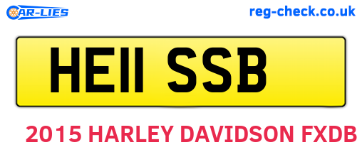 HE11SSB are the vehicle registration plates.