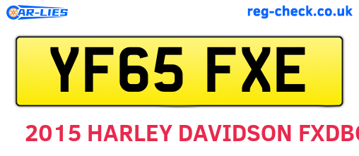 YF65FXE are the vehicle registration plates.