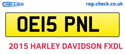 OE15PNL are the vehicle registration plates.