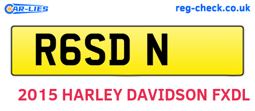R6SDN are the vehicle registration plates.
