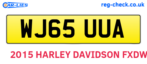 WJ65UUA are the vehicle registration plates.